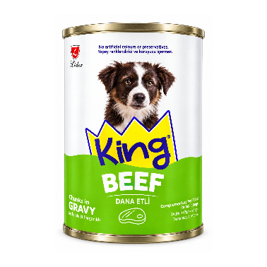 King Dana Etli Yetişkin Köpek Yaş Mama 400 gr