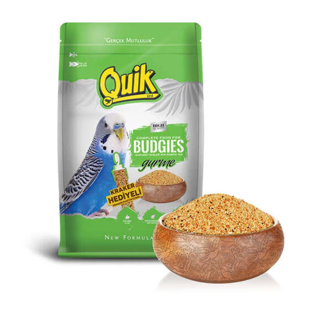Quik Muhabbet Kuşu Yemi 500 gr Kraker Hediyeli