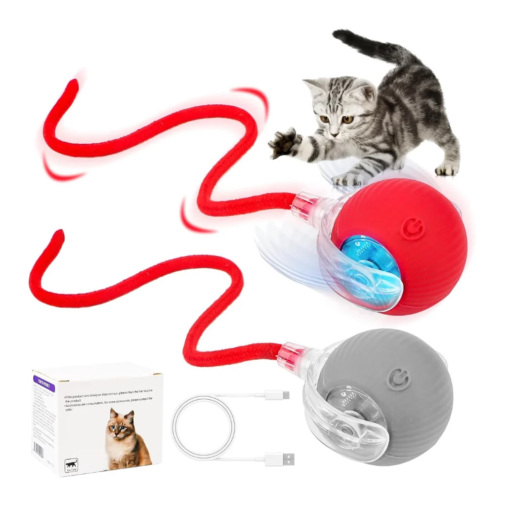 Şarjlı Kedi Oyun Topu Kuyruklu 3 Kademeli