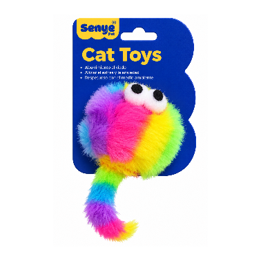 Renkli Peluş Fare Kedi Oyuncağı