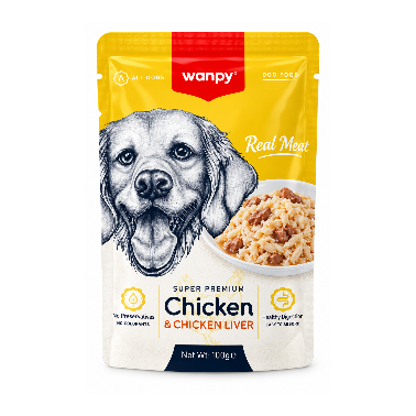 Wanpy Tavuklu & Ciğerli Yaş Mama 100 gr
